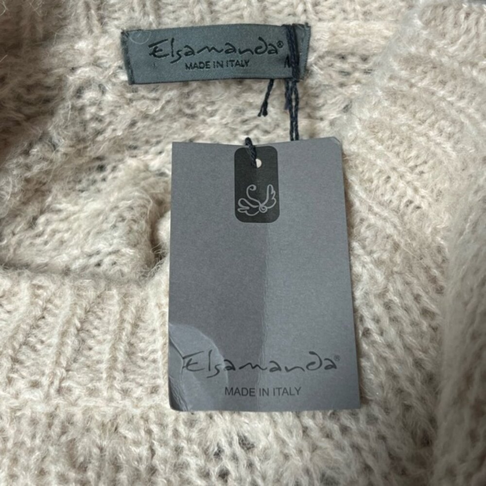 NWT Anthropologie Elsamanda Italy Stripe Chunky Alpaca Wool Blend Sweater M - Picture 4 of 5